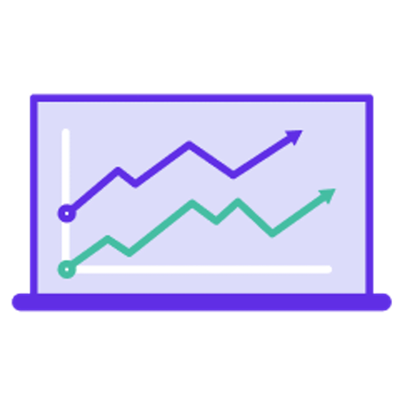 Illustration of presentation with chart