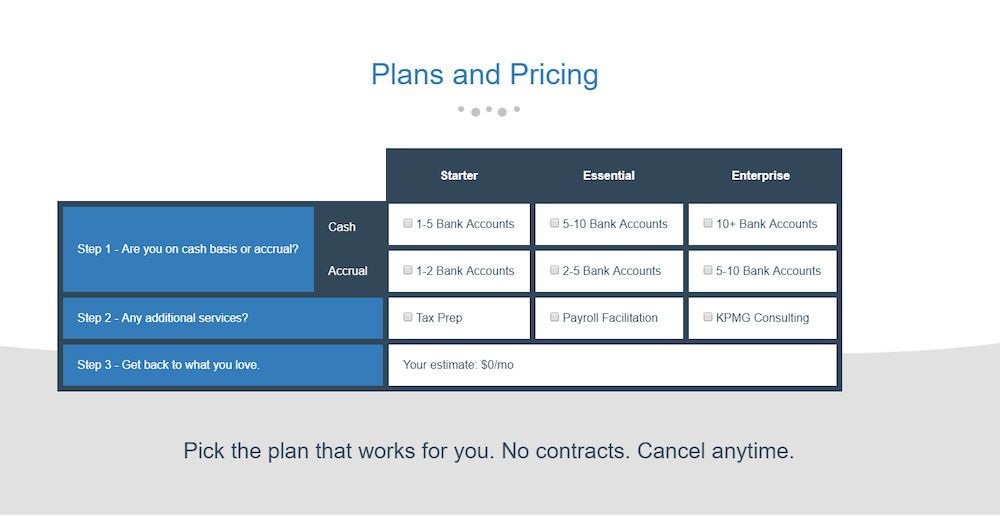 Bookkeeping Services: KPMG Spark