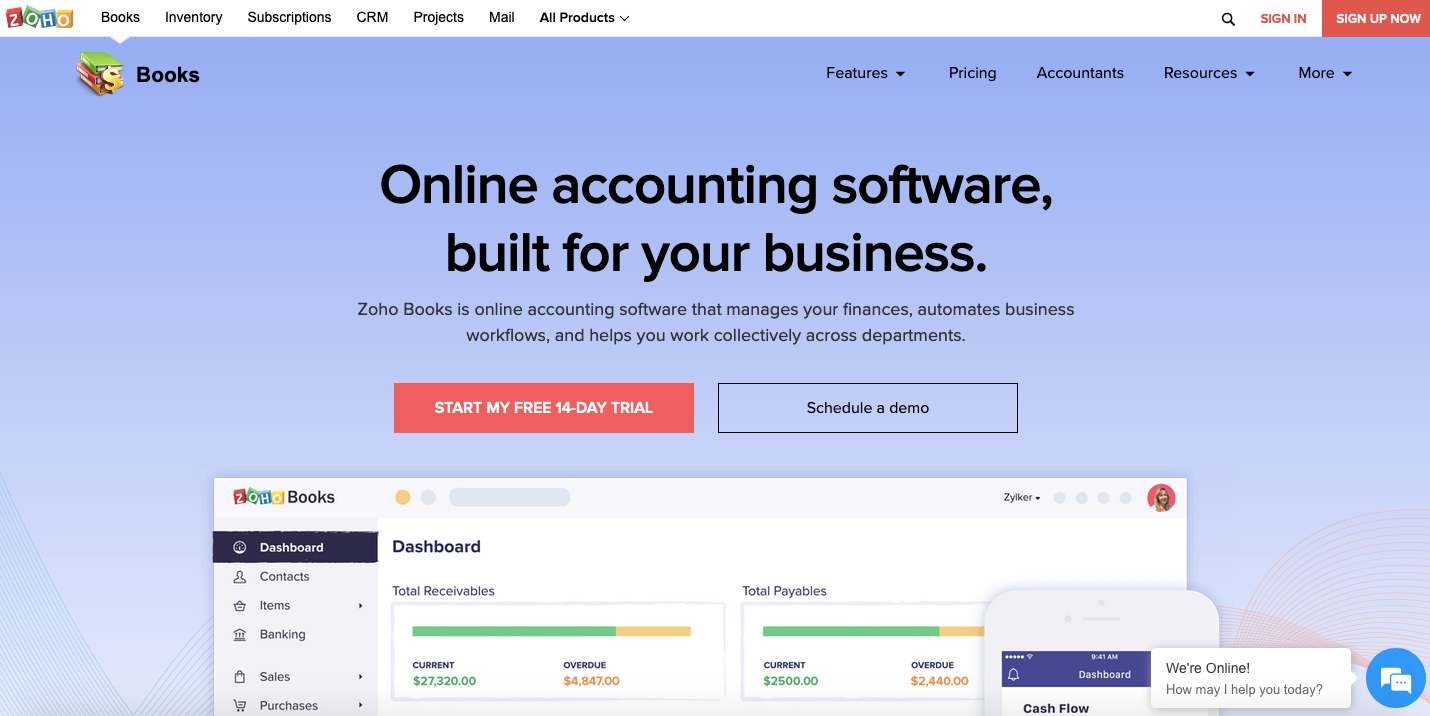 Bookkeeping Software: Zoho Books