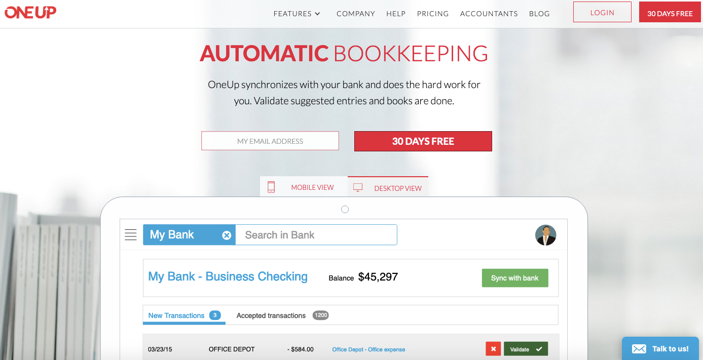 Bookkeeping Software: OneUp