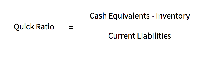 quick ratio formula